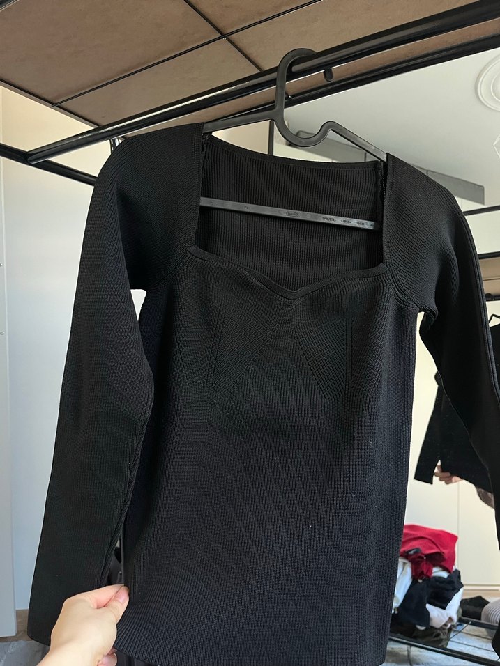 Kalp yaka triko - Görsel 2