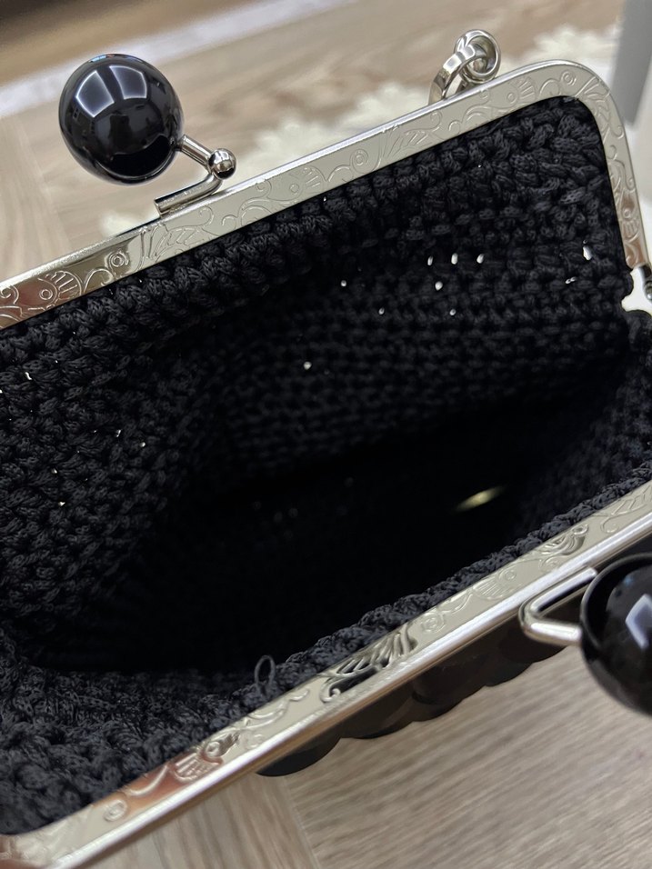 Siyah Payetli Zincir Askılı Kadın Çanta - Görsel 3