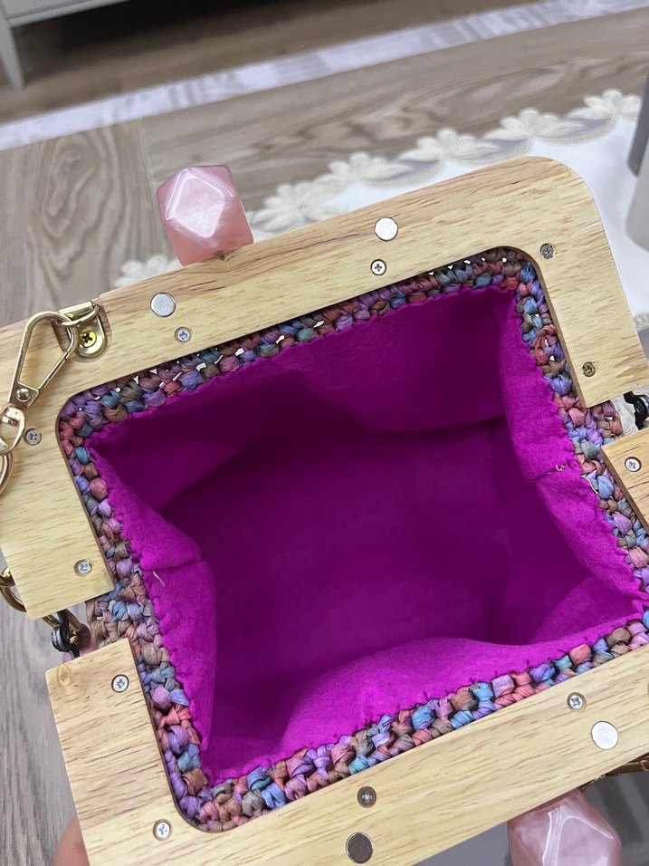 Boncuk Detaylı Örgü Bohem Kadın Çanta - Görsel 4