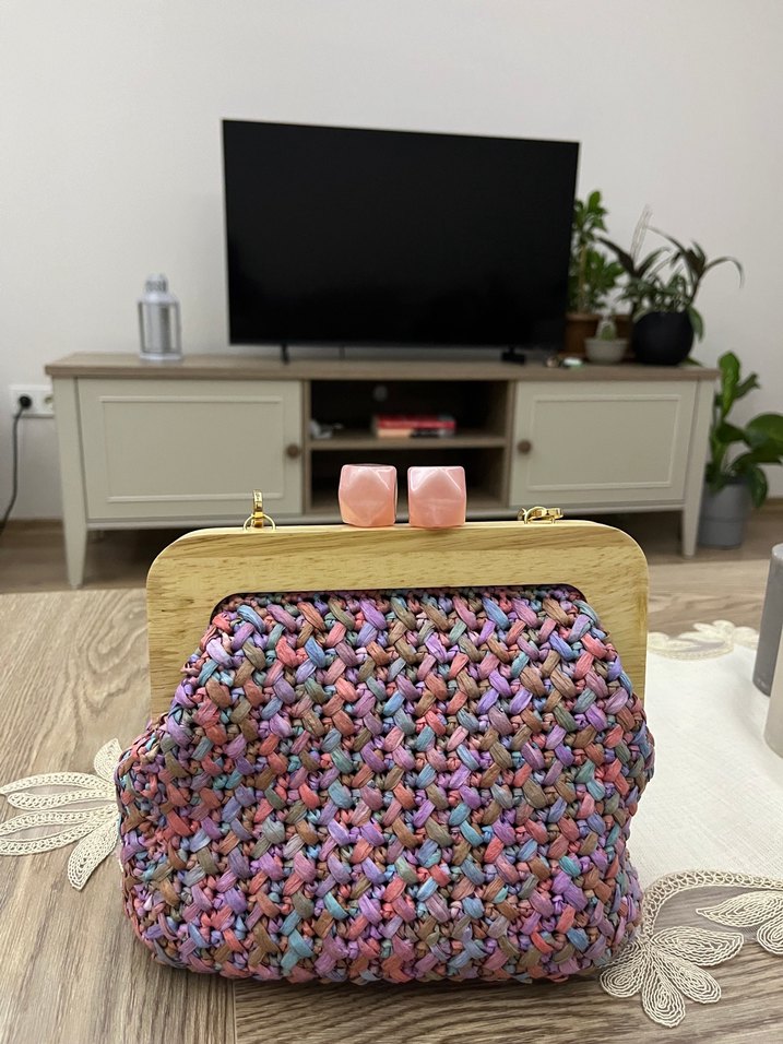 Boncuk Detaylı Örgü Bohem Kadın Çanta - Görsel 3