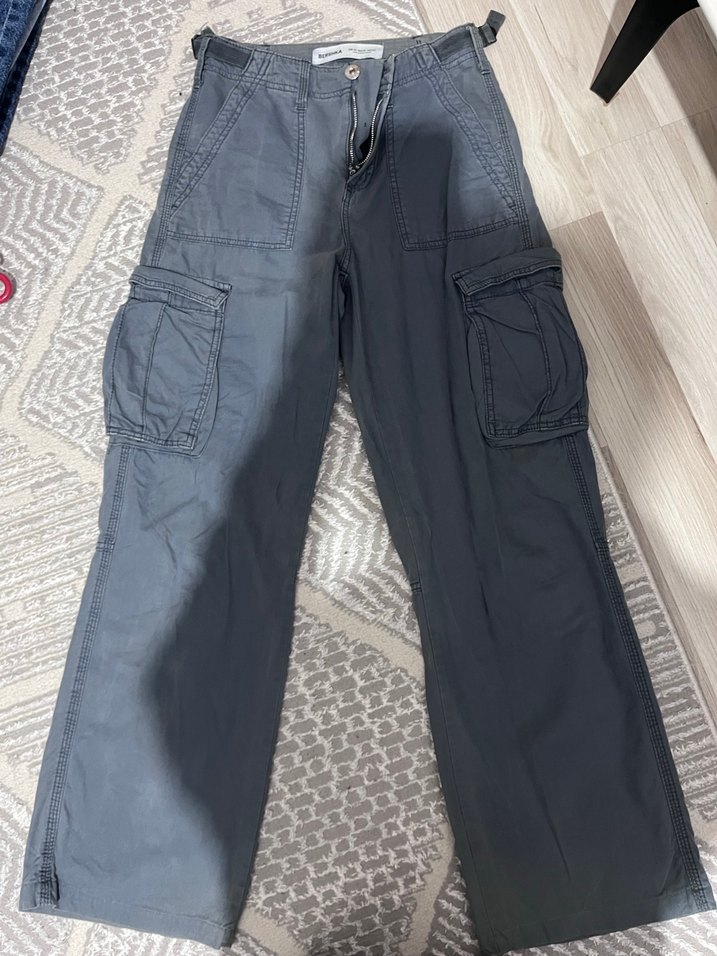 kadin gri kargocu pantolon - Görsel 2