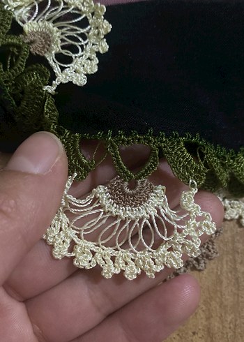 Dantel Detaylı Çok Renkli Bohem Kadın Fuları - Görsel 2