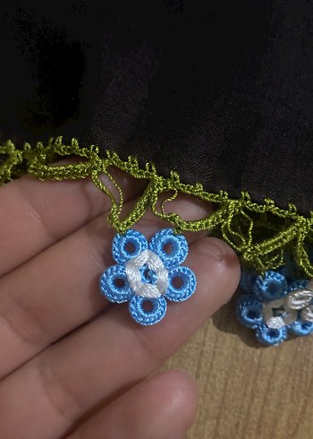 Dantel Detaylı Çok Renkli Bohem Kadın Fuları - Görsel 2