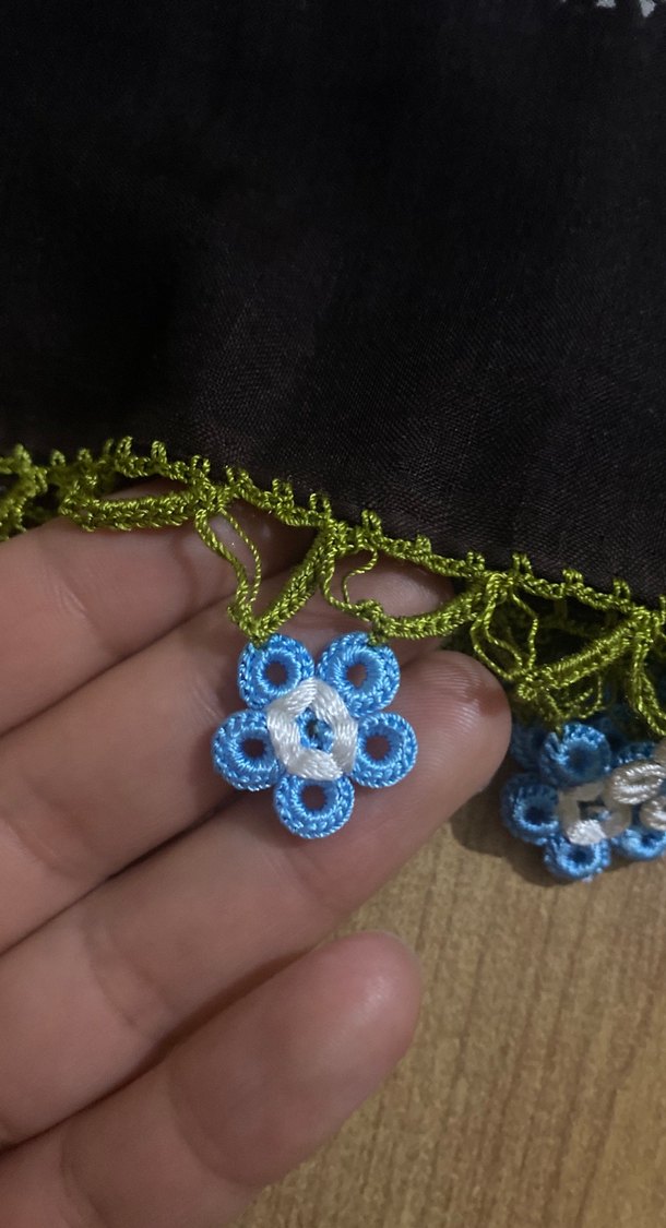 Dantel Detaylı Çok Renkli Bohem Kadın Fuları - Görsel 2