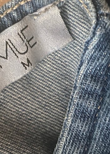 Mavi Denim Düğmeli Midi Bohem Elbise - Görsel 4