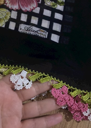 Dantel Detaylı Bohem Kadın Eşarp - Görsel 2