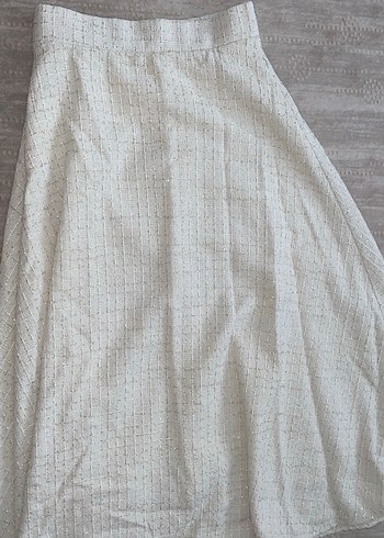 Düğmeli Beyaz tüvit Kadın Takım Elbise tesettür takım - Görsel 7