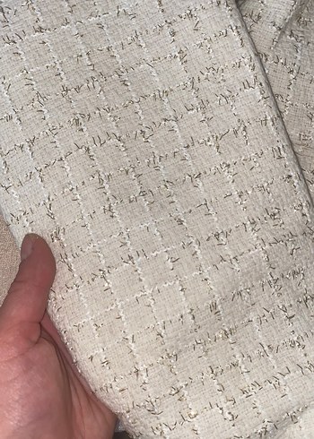 Düğmeli Beyaz tüvit Kadın Takım Elbise tesettür takım - Görsel 4