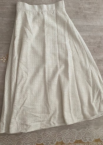 Düğmeli Beyaz tüvit Kadın Takım Elbise tesettür takım - Görsel 6