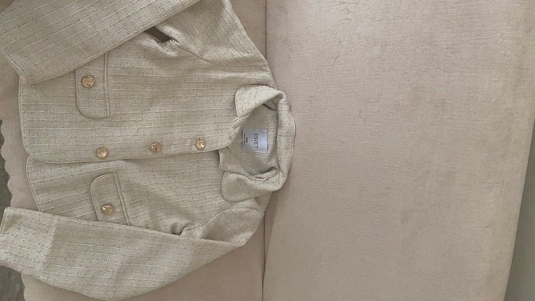 Düğmeli Beyaz tüvit Kadın Takım Elbise tesettür takım - Görsel 2