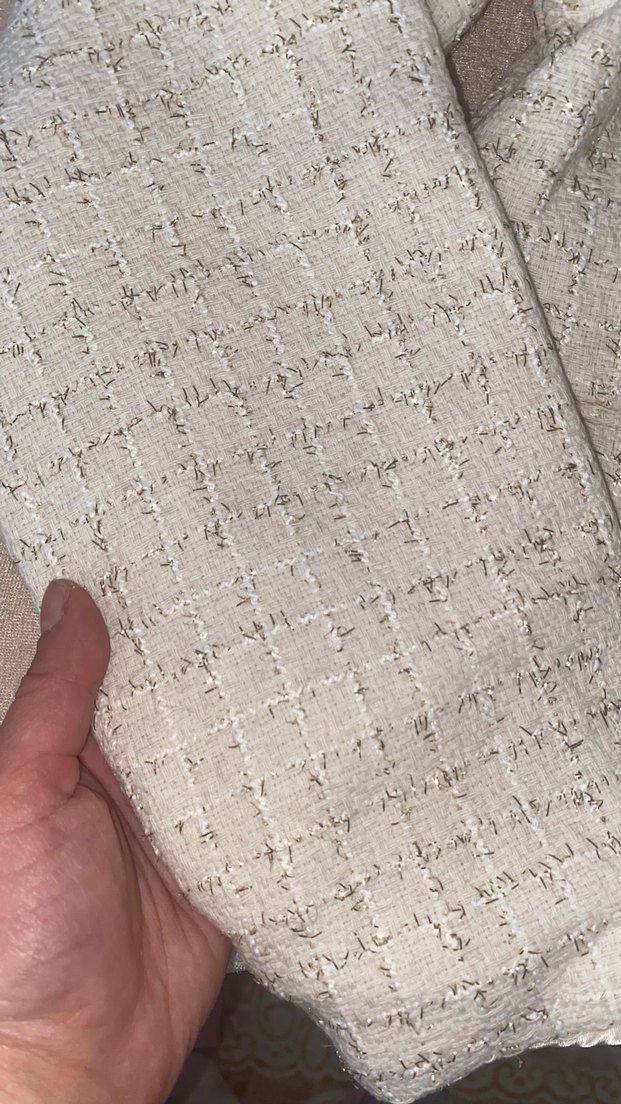 Düğmeli Beyaz tüvit Kadın Takım Elbise tesettür takım - Görsel 4