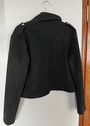 Siyah Süet Kadın Biker Ceket - Görsel 2