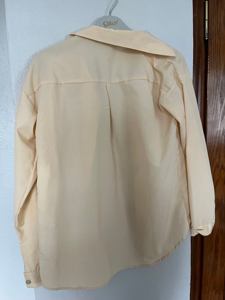 Bej Kadın Keten Gömlek - Görsel 2