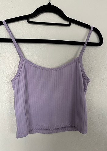 Kadın Mor V Yaka Crop - Görsel 2