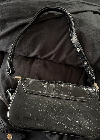 Klasik Siyah Deri Kadın Çantası Geröek deri - Görsel 2