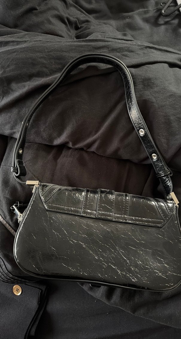 Klasik Siyah Deri Kadın Çantası Geröek deri - Görsel 2