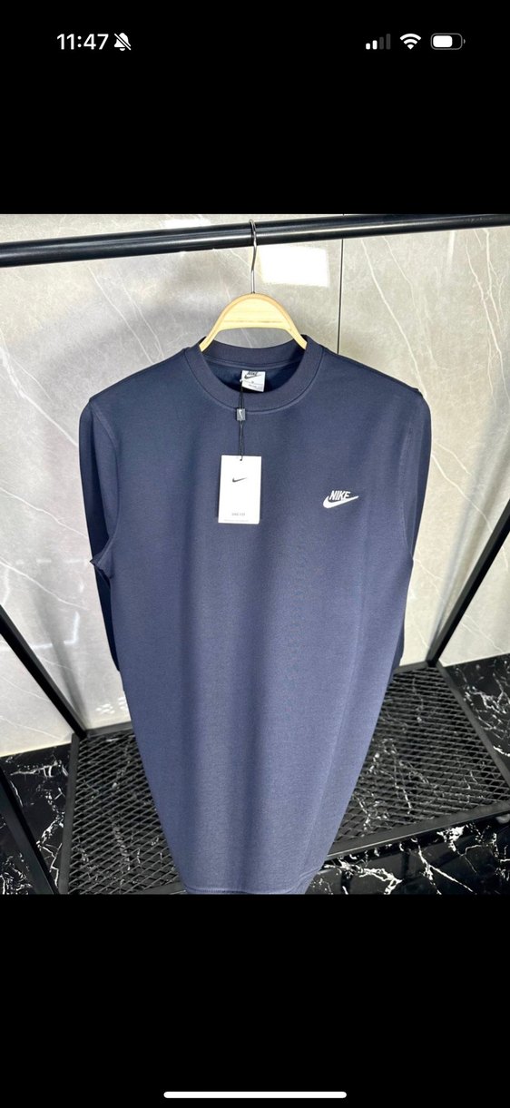 Erkek Lacivert Oversize Sweatshirt - Görsel 2