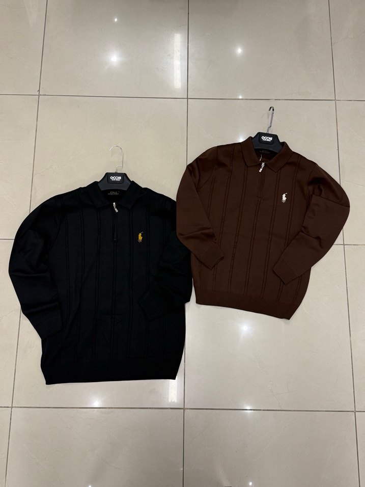 Siyah Fermuarlı Erkek Triko Kazak - Görsel 2