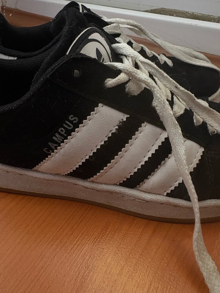 ADİDAS CAMPUS Kadın Siyah Gri Bağcıklı Sahte Spor Ayakkabı - Görsel 3