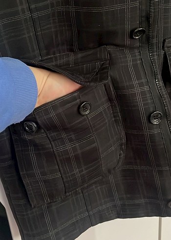 Siyah Kareli Erkek Ceket - Görsel 3