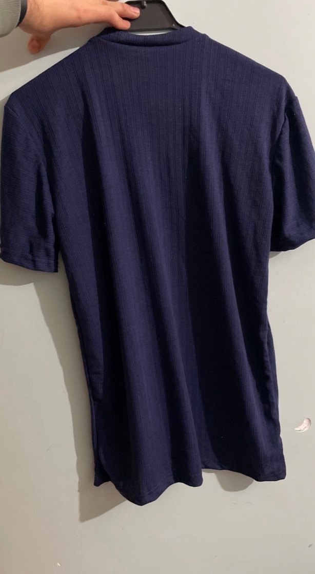 Lacivert Baskılı Erkek Tişört - Görsel 2