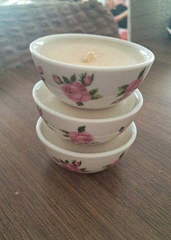 Pastel Desenli Beyaz Mum Seti - Görsel 2