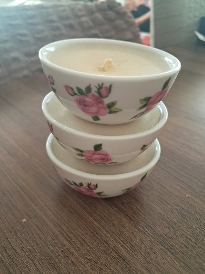 Pastel Desenli Beyaz Mum Seti - Görsel 2