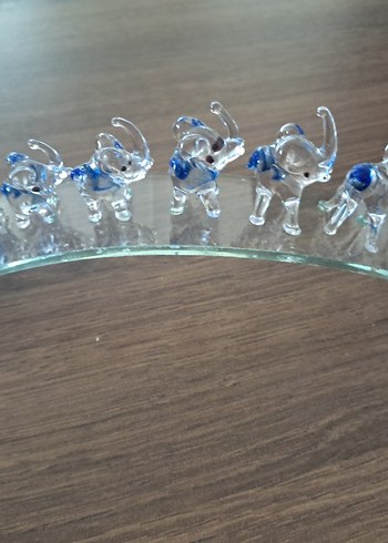 Mavi Renkli Cam Fil Figürleri Seti - Görsel 2