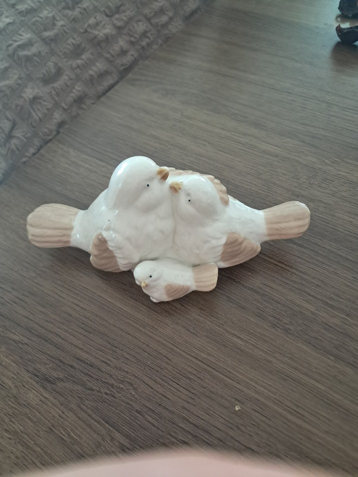 Beyaz Kuş Figürlü Seramik Kase - Görsel 2