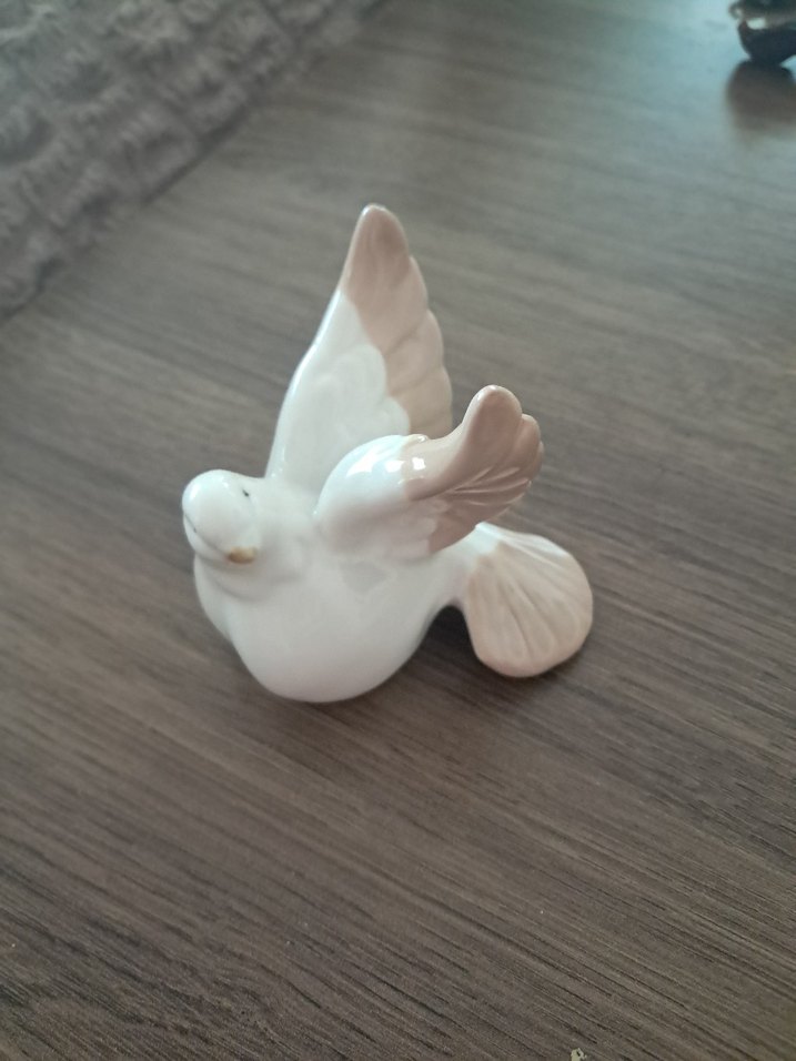 Beyaz Kuş Figürlü Seramik Kase - Görsel 3