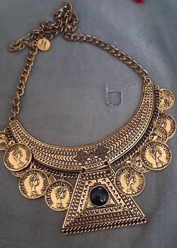 Uzun Etnik Turkuaz Taşlı Bohem Kolye - Görsel 2