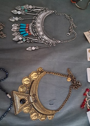 Uzun Etnik Turkuaz Taşlı Bohem Kolye - Görsel 20