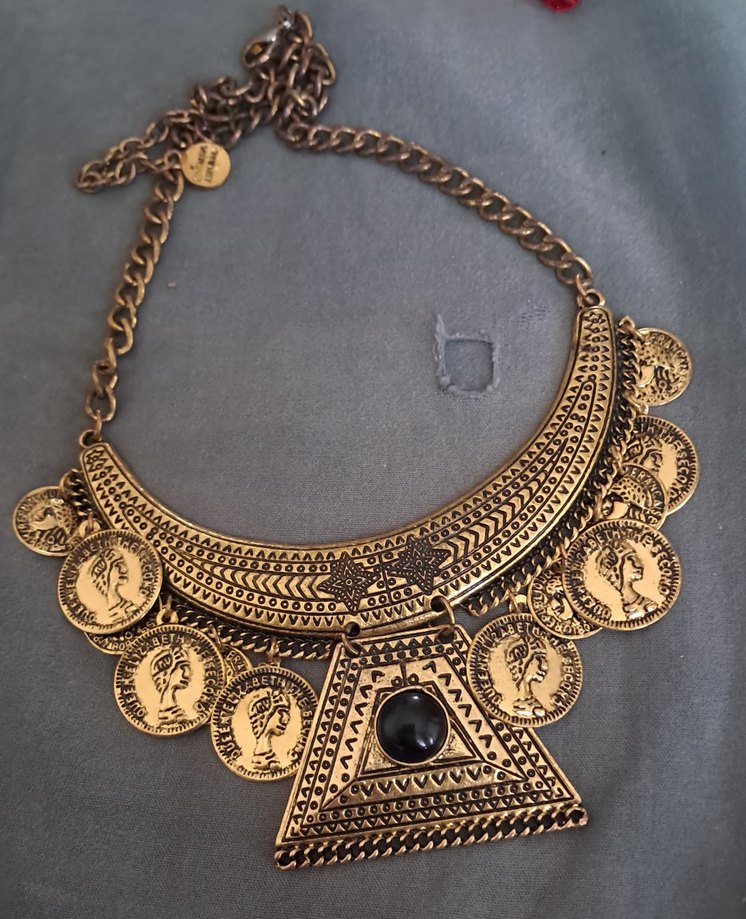 Uzun Etnik Turkuaz Taşlı Bohem Kolye - Görsel 2