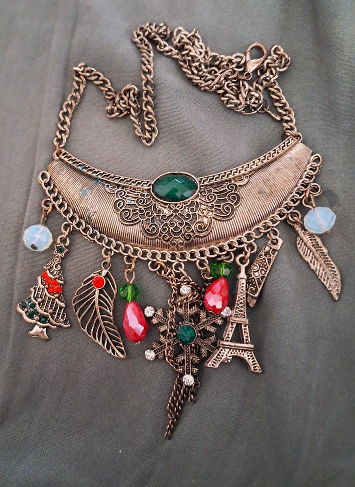 Uzun Etnik Turkuaz Taşlı Bohem Kolye - Görsel 5