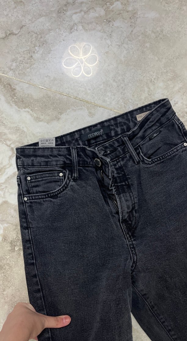 Gri soluk efektli Kadın Denim Pantolon bedeni 25/27 - Görsel 2