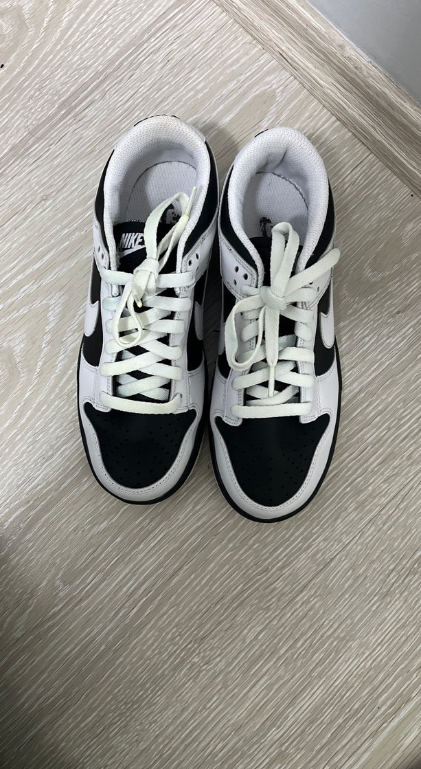 İthal Beyaz Siyah Spor Kadın Sneaker - Görsel 2