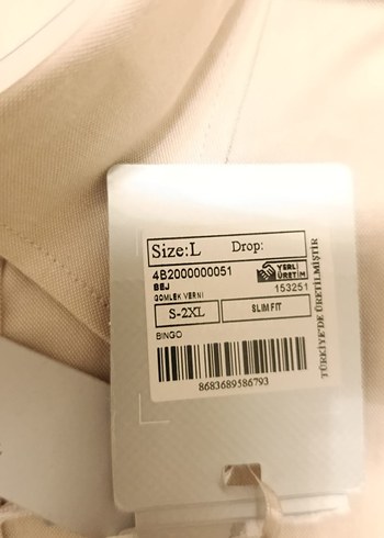 Beymen Business Alım Fit Düğmeli yaka gömlek bej - Görsel 5
