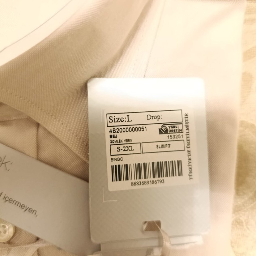 Beymen Business Alım Fit Düğmeli yaka gömlek bej - Görsel 5