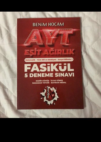 Benim Hocam AYT Eşit Ağırlık 5 Deneme Sınavı Fasikül