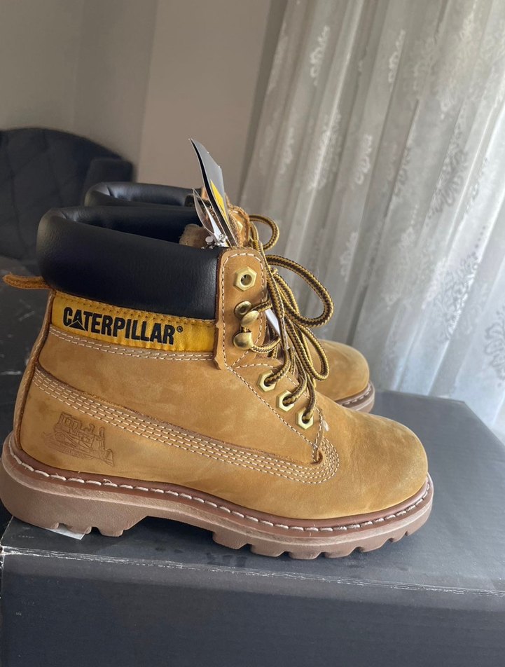 Sarı Süet kadın Bağcıklı Bot - Görsel 3