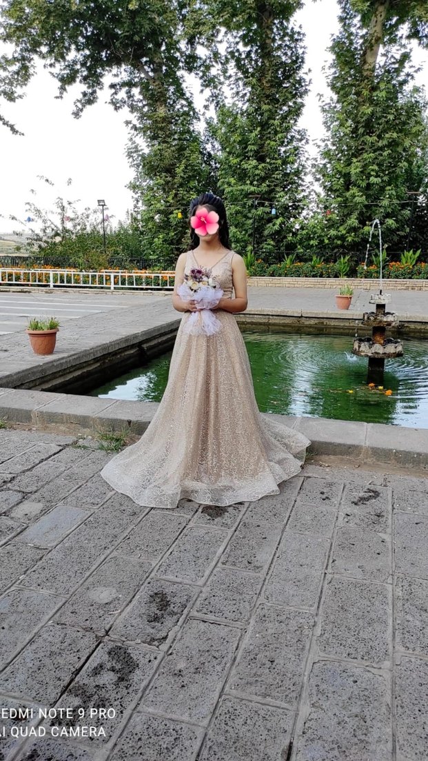 Marka Bej Dantel İşlemeli Uzun Bohem Gelinlik - Görsel 4