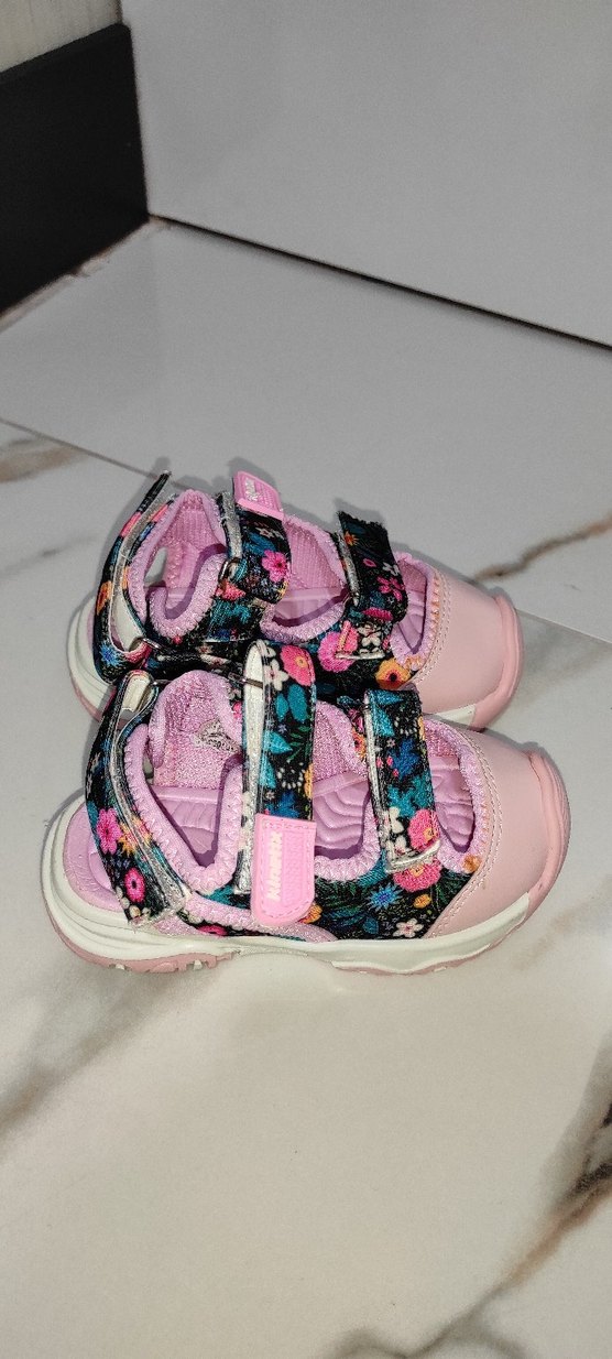 Kinetik Çiçek Desenli Pembe Kız Çocuk Spor Ayakkabı - Görsel 2