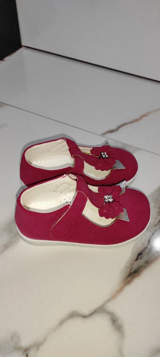 Kız Çocuk Pembe Süet Tokalı Babet - Görsel 2