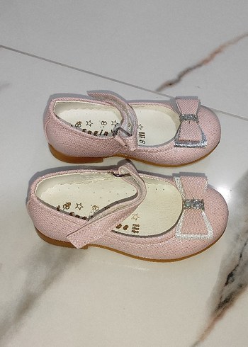 Kız Çocuk Pembe Kemerli Babet Ayakkabı - Görsel 2
