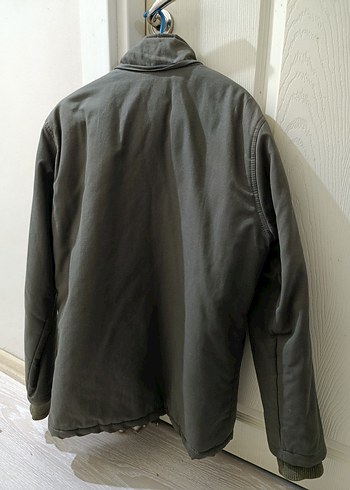 Yeşil Erkek Deri Düğmeli Ceket - Görsel 3