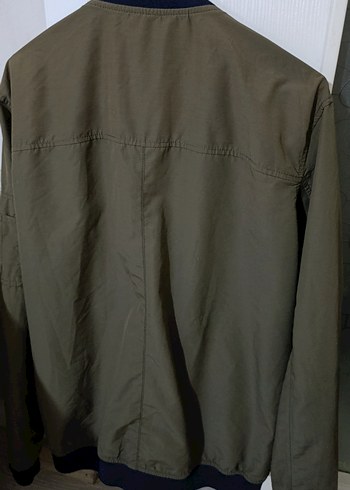 Gri Yakalı Hırka Fermuarlı Rahat Kesim FERMUARI BOZUKTUR. - Görsel 2