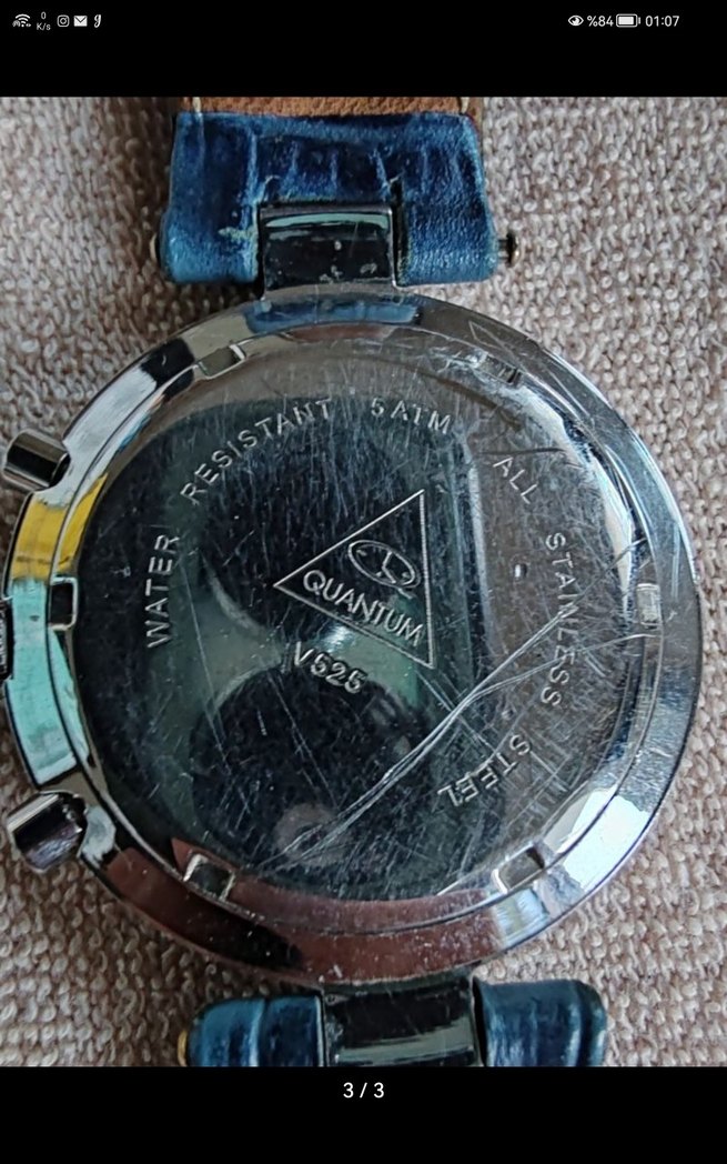 Quantum Vintage Erkek Kol Saati Turkuaz Gri - Görsel 3