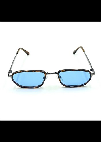 Koyu Mavi Şeffaf  Güneş Gözlüğü - Görsel 2