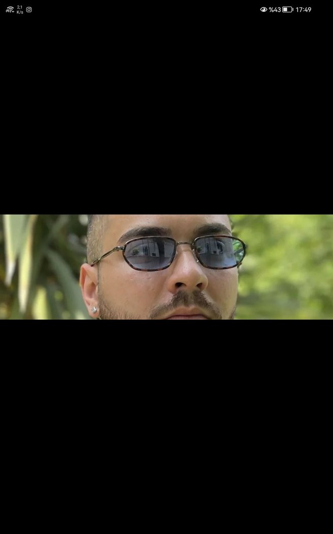 Koyu Mavi Şeffaf  Güneş Gözlüğü - Görsel 4