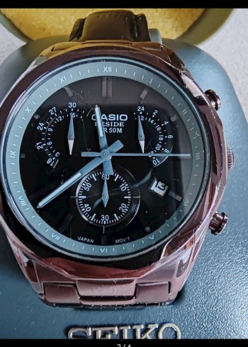 casio Siyah Erkek Biker Tarzı Saat - Görsel 2